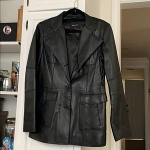 Leather blazer